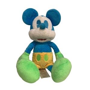 Disney Store Neon Color Pop Mickey Mouse Plush Blue Green Yellow 14"‎ 2020